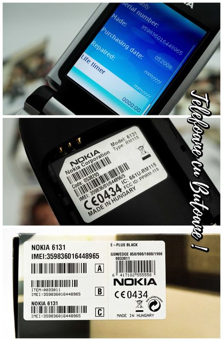 Nokia 6131 Telefon cu clapeta - Nou, raritate - Transport gratuit