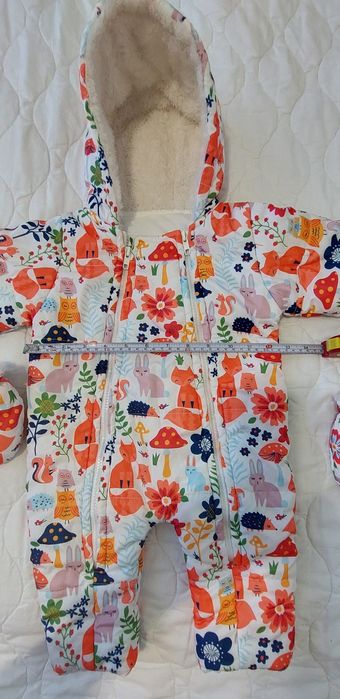 Страхотен Зимен гащеризон, 6 м., НОВИ беб.обувки No19