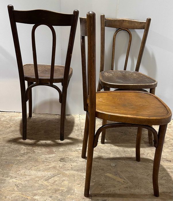 9 buc Scaun Vintage din Lemn Stil Thonet; Scaune
