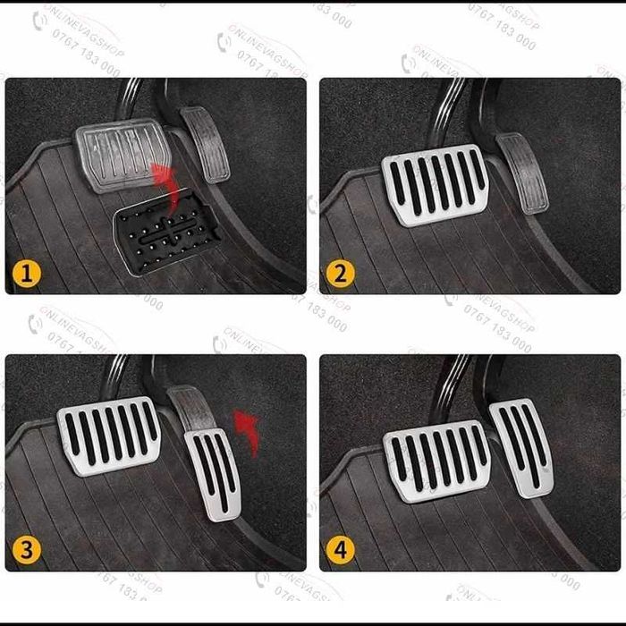 Ornamente inox pedale Tesla Model S, Model X an fabricatie 2012 - 2021