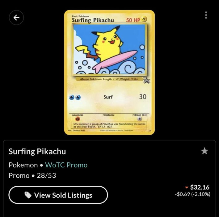 2016 Pokemon Cards Pikachu Collection