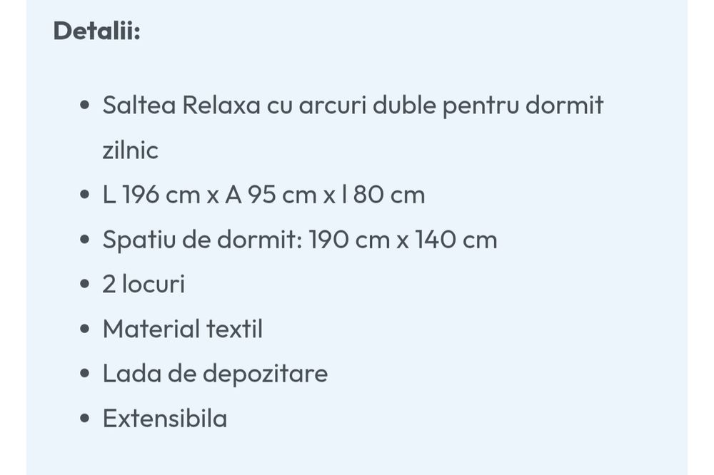 Vând canapea extensibila