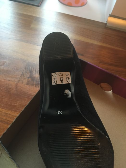 Pantofi dama, marimea 35 (23.4 cm), piele intoarsa