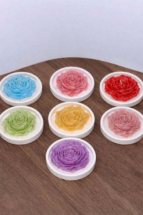 Свеча пион и подставка