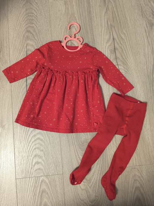 Rochiță de Crăciun și dres mărimea 74
