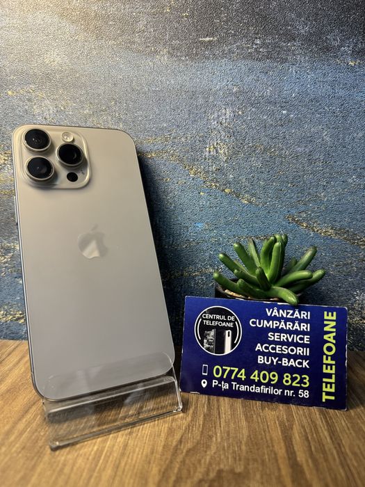 Iphone 15 Pro Max/256Gb/Garantie 2Ani Centrul de Telefoane/Rate