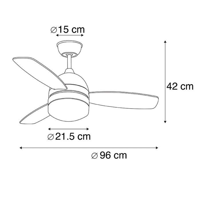 Таванен Вентилатор , Лед полилей вентилатор с дистанционно