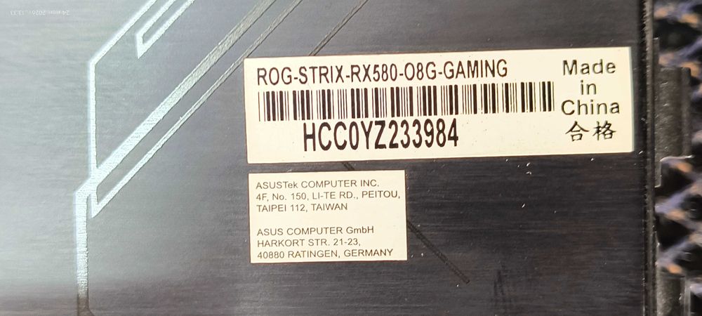 ASUS ROG RX 580-8 гб