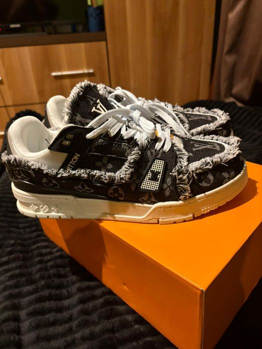 Vand Adidasi LV / Louis Vuitton Trainer Denim Black/Negri marimea 44