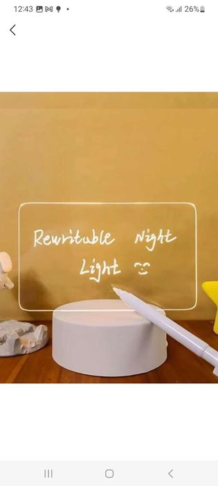 Светильник светодиодный ночник возможностью записи в подарок