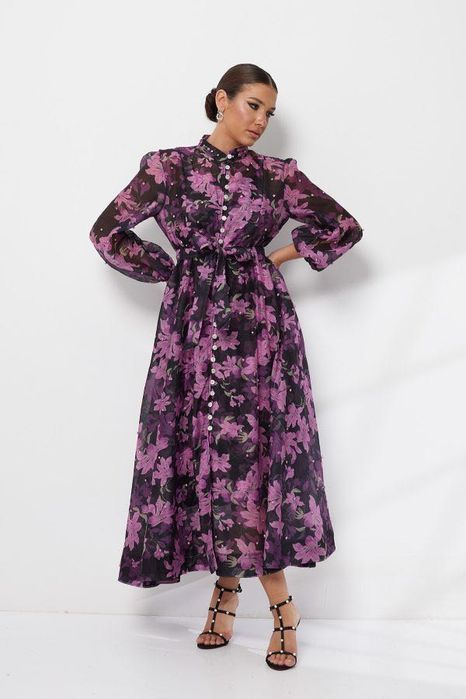 Риза рокля с кристали