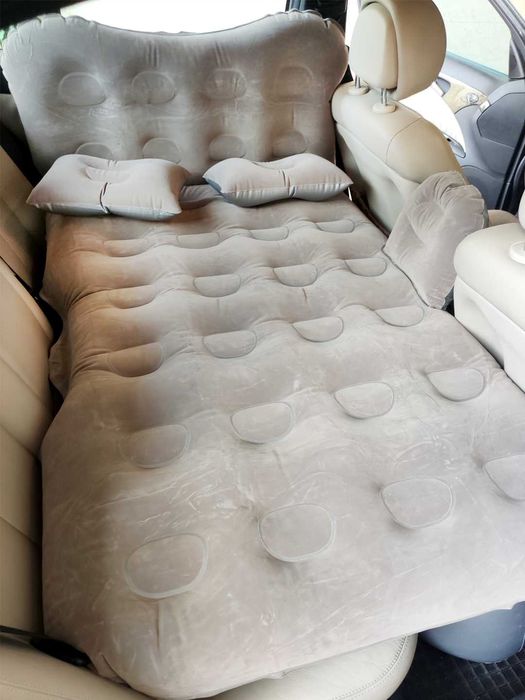Надувной матрас на заднее сидение автомобиля для путешествий + насосом