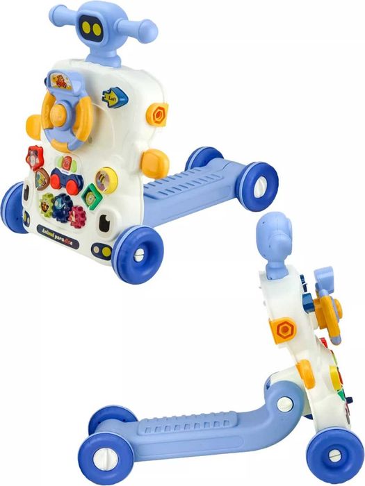 Детские ходунки-каталка 5 в 1 с развивающей панелью