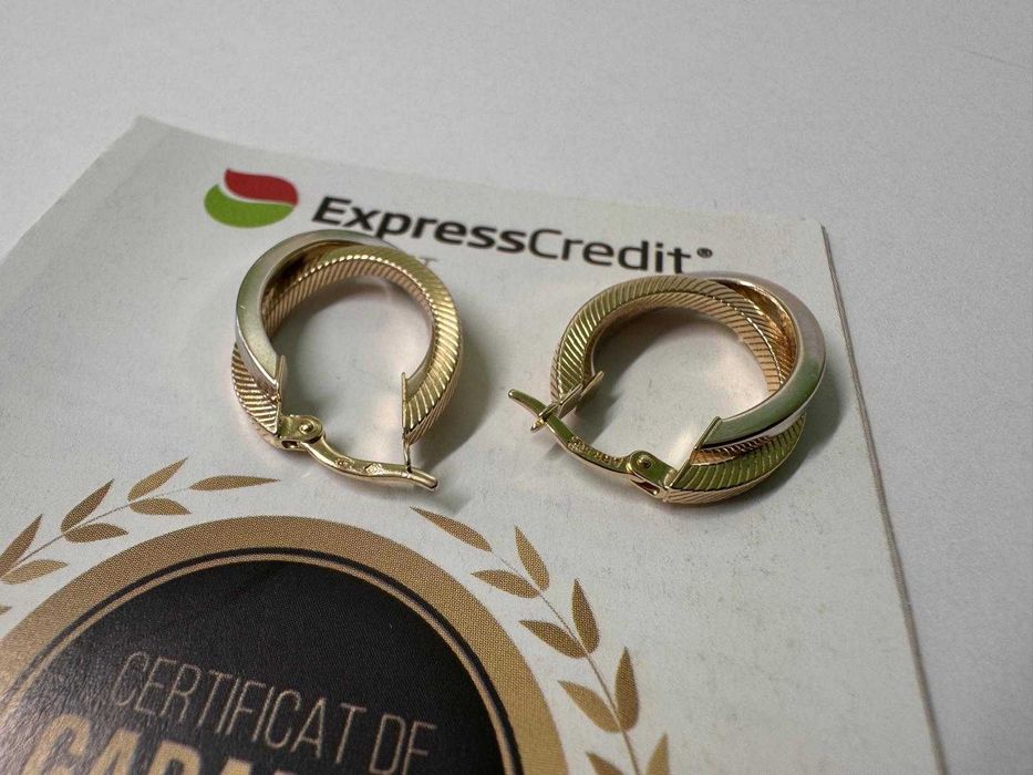 Cercei 14 k 2.97g (B.60897-Tatarasi) Garantie 2 ani! 1485 lei