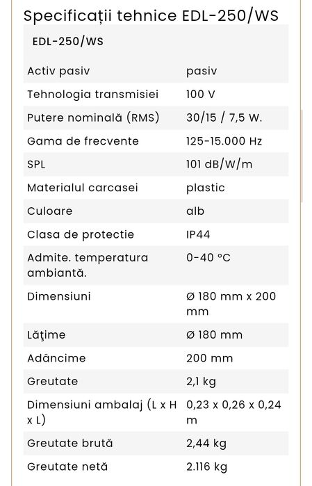 Boxe de exterior 100v Monacor(rezista la ploaie)