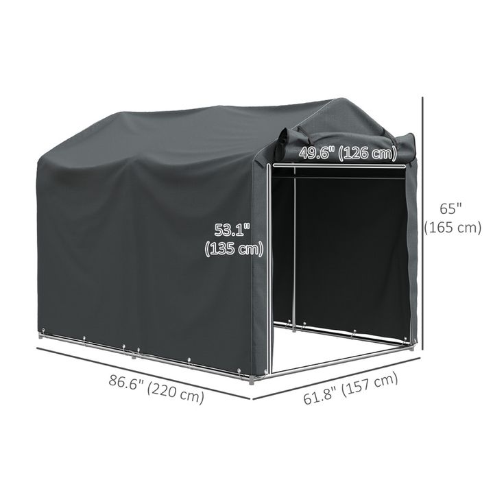 Външен навес за съхранение 220 х 157