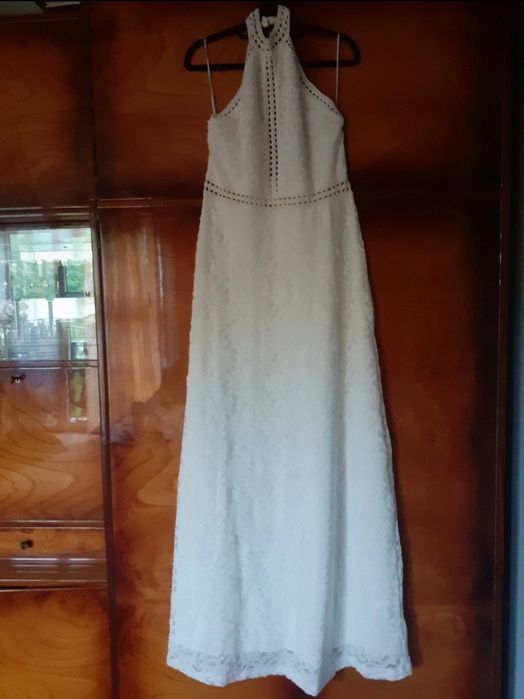 Rochie de ocazie alb-crema