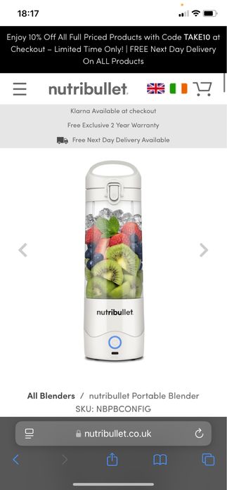 Nutribullet portable blender чисто нов