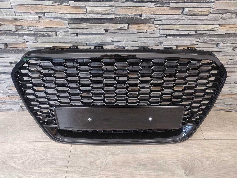 Grila Bara Fata Audi A6 C7 4G PreFacelift 11-14 RS6 Design NegruLucios