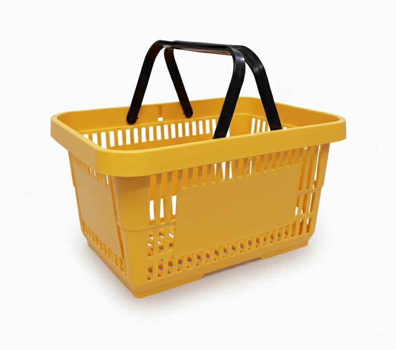 Пластмасова кошница за пазаруване 22 литра, различни цветове