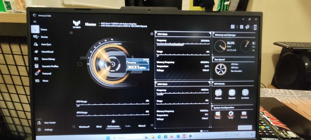 Лаптоп Gaming ASUS TUF A15 , Платен Windows11 pro i Office 2019