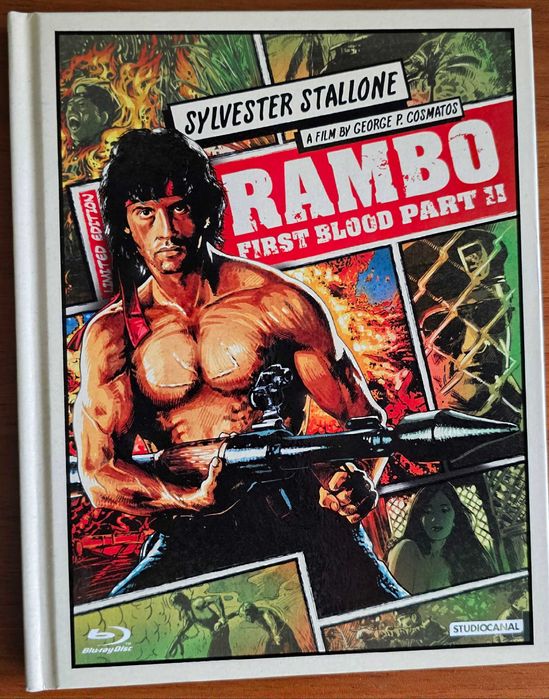 Vand blu-ray Rambo 2 digibook cu subtitrare in romana si dublaj in maghiara, RARITATE