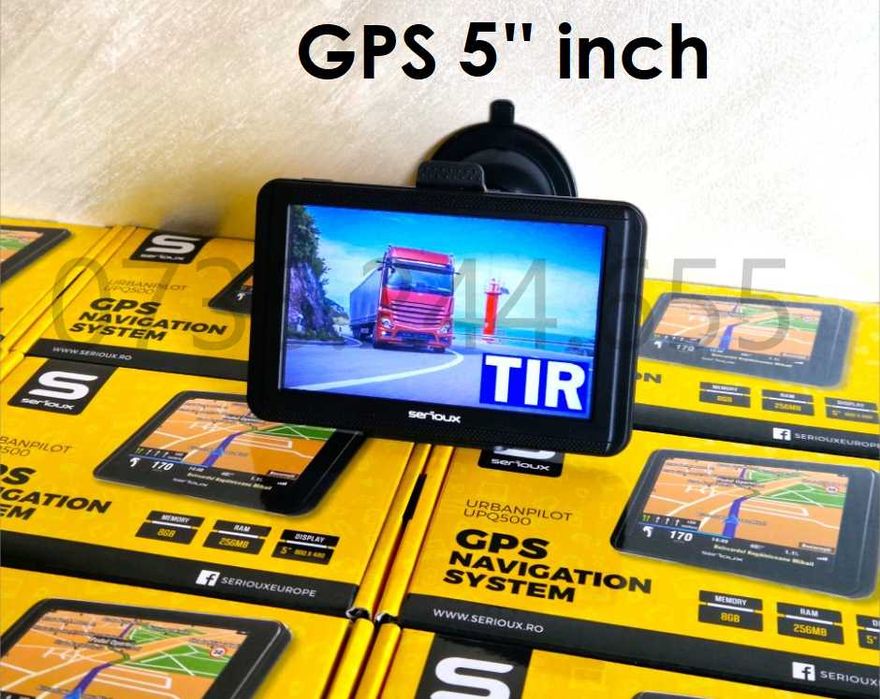 Navigatie GPS - SERIOUX 5"U-Pilot,pt Truck,TIR,Camion,Auto,Actualizat