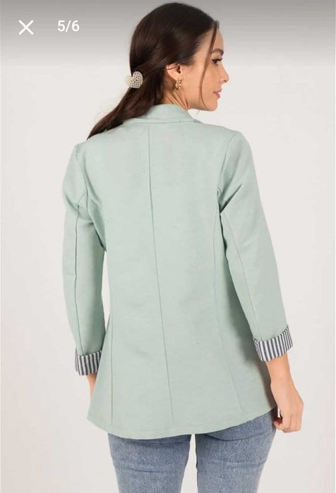 Дамско сако в цвят мента