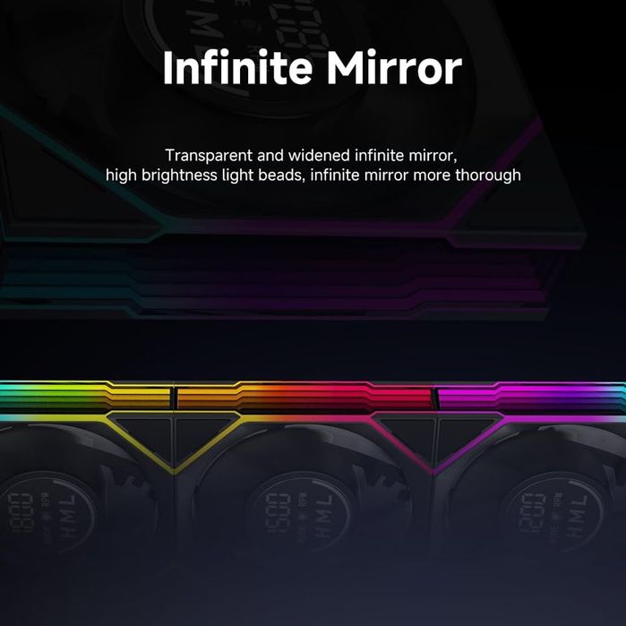 Set 3 Ventilatoare Gen LianLi Infinity Mirror ARGB legate in serie - nou!