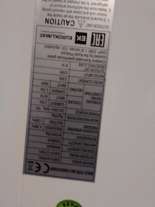 Кондиционер "EUROEUROKLIMAT" б/у