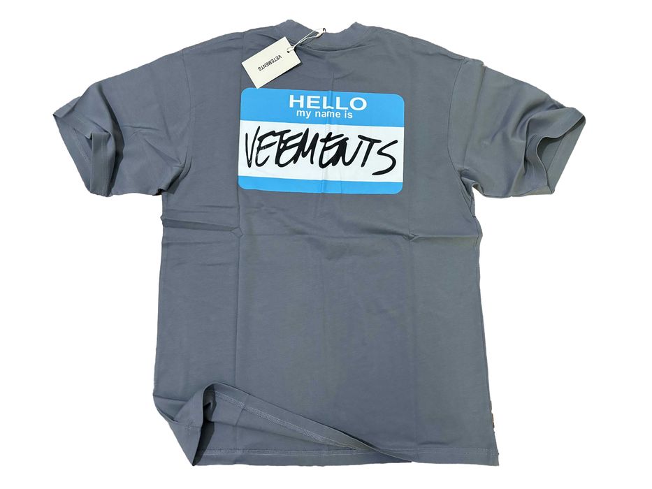 Oversize Тениска Vetements "Hello my name is" - XL Унисекс