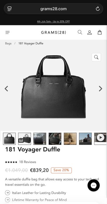 Geanta 181 Voyager Duffle Originala Piele Travel Grams28