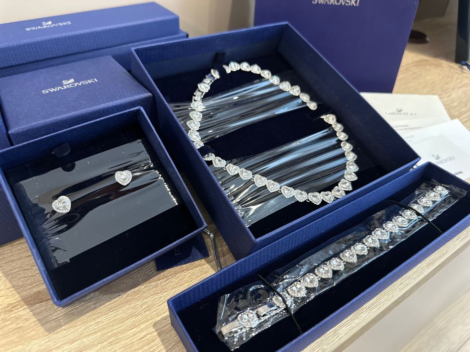 Set Swarovski Ariana Grande Angelic tennis colier, bratara, cercei