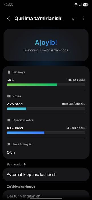 Samsung a16 Karobga dakumid bor
#texnika
 8/256 gb 
Holati: yaxshi ayb