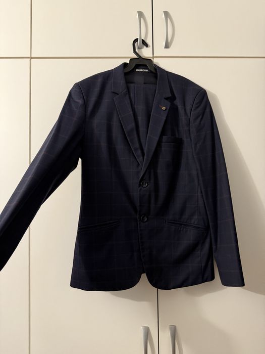 Costum elegant bleu marin Marecom marimea 46