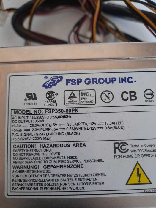Sursa FSP350-60PN conector mainbord ATX 20 PIN