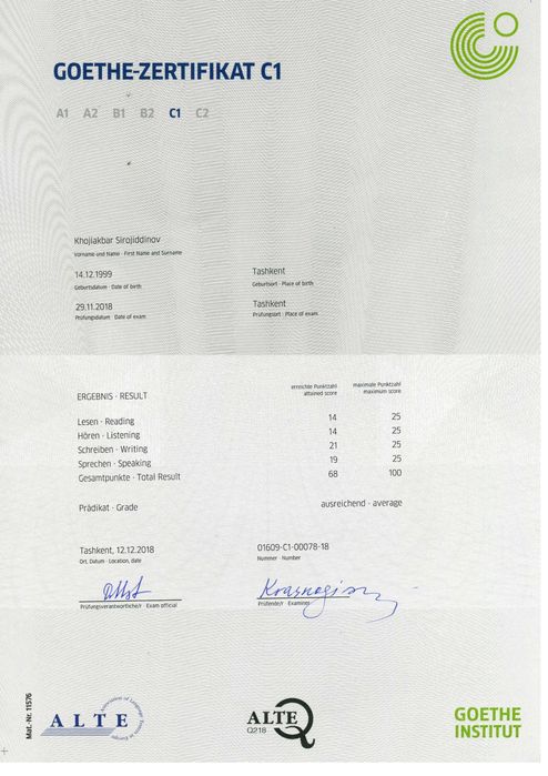 Nemis tili A1-B2 Repetitor   1-dars BEPUL