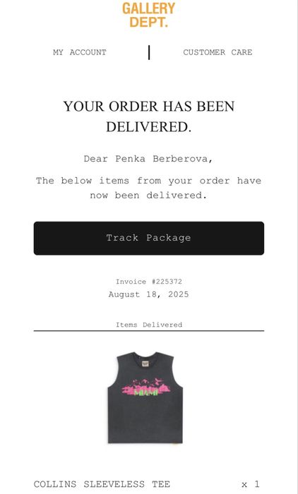 GALLERY DEPT Collins Sleeveless tee NEW