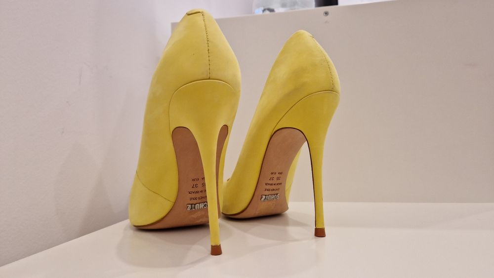 Pantofi cu toc Schutz, galben, 37
