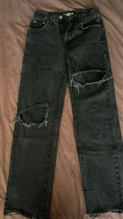 Дамски скъсани широки дънки