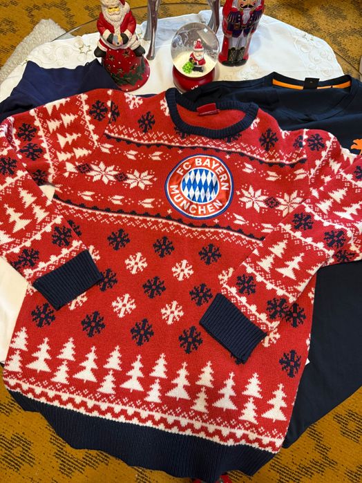 Байерн Мюнхен коледен пуловер L и вратарски пуловер нов L 250 лв