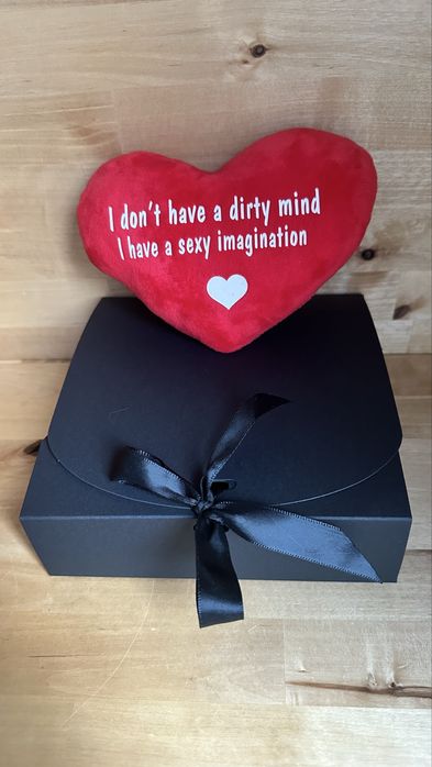 Плюшено сърце с надпис - персонализиран подарък