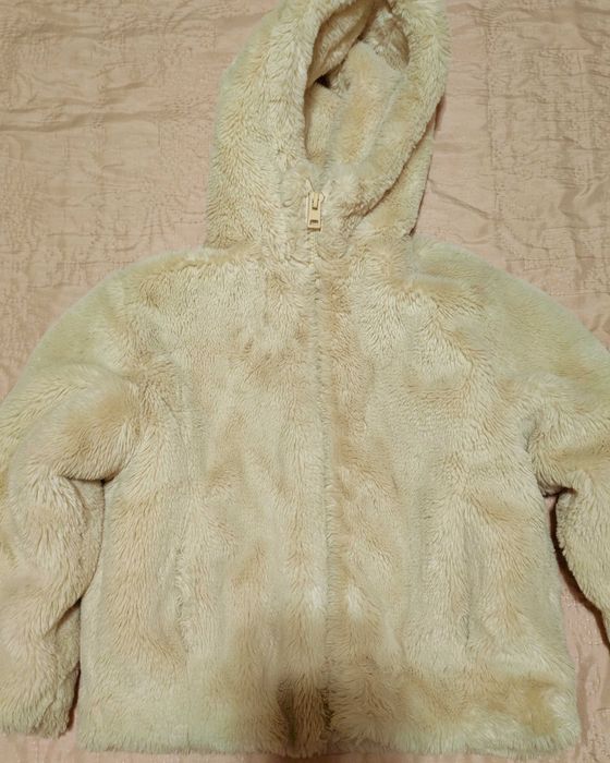 Jachetă fete blăniță Zara 6-7 ani Ivory