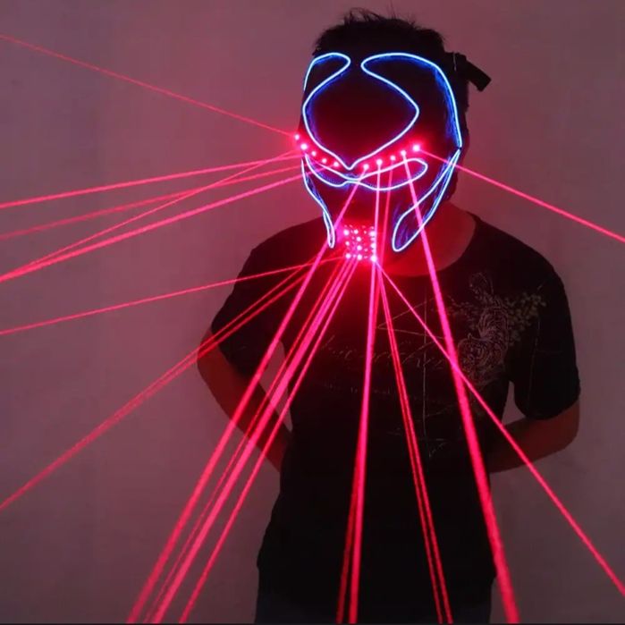 Светящийся лазерный шлем