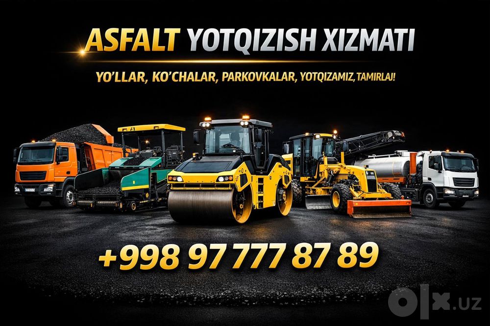 Асфальт Asfalt Aspalt хизматлари бизда 100%Сифат