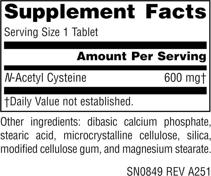 NAC ( НАК ) N-ацетилцистеин 600 мг Source Naturals N-Acetyl Cysteine