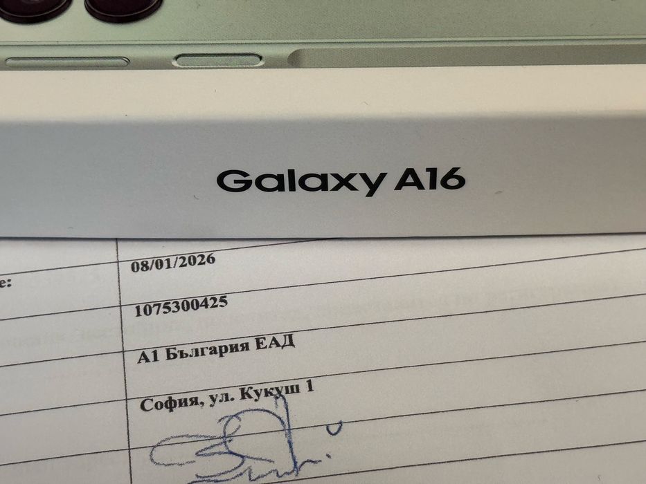 ЗАПЕЧАТАН 128GB Samsung A16 5G A1 Гаранция 2028 г. Green