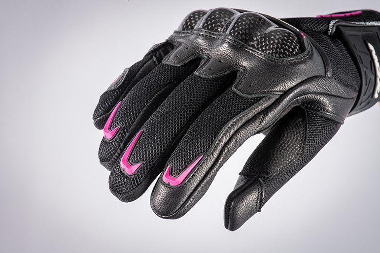 Manusi dama Roadster vara piele/textil Ixon RS Rise Air LS negru/fucshsia