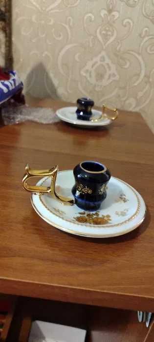 редкие фарфоровые подсвечники.