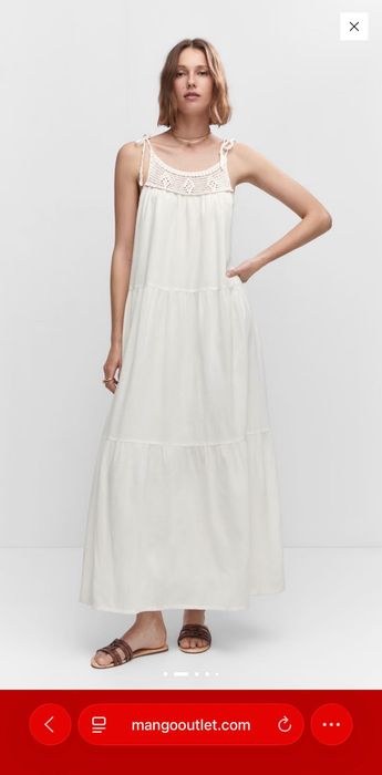 Rochie maxi albă Mango - noua cu eticheta